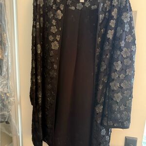 Black Floral Lace Cardigan